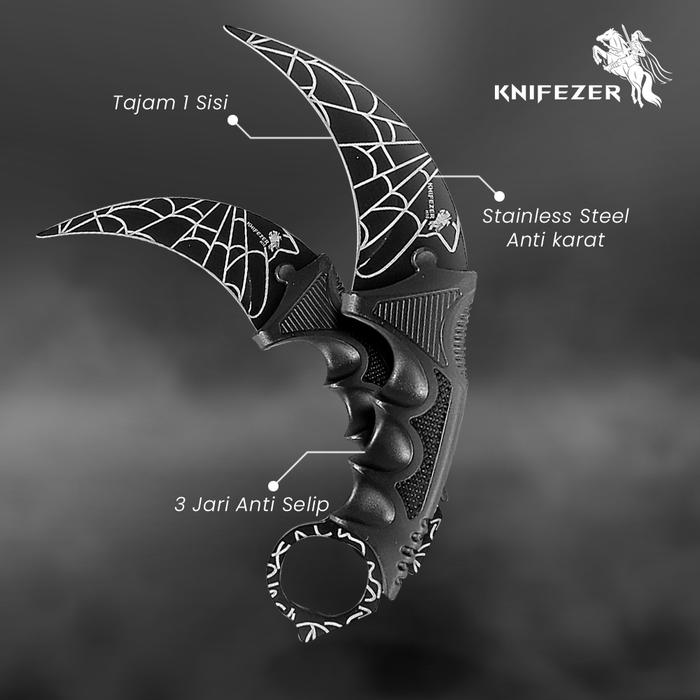 Pisau lipat pisau lipat multi tool multitool pisau survival Pisau CS GO Collector Steel H10 Black