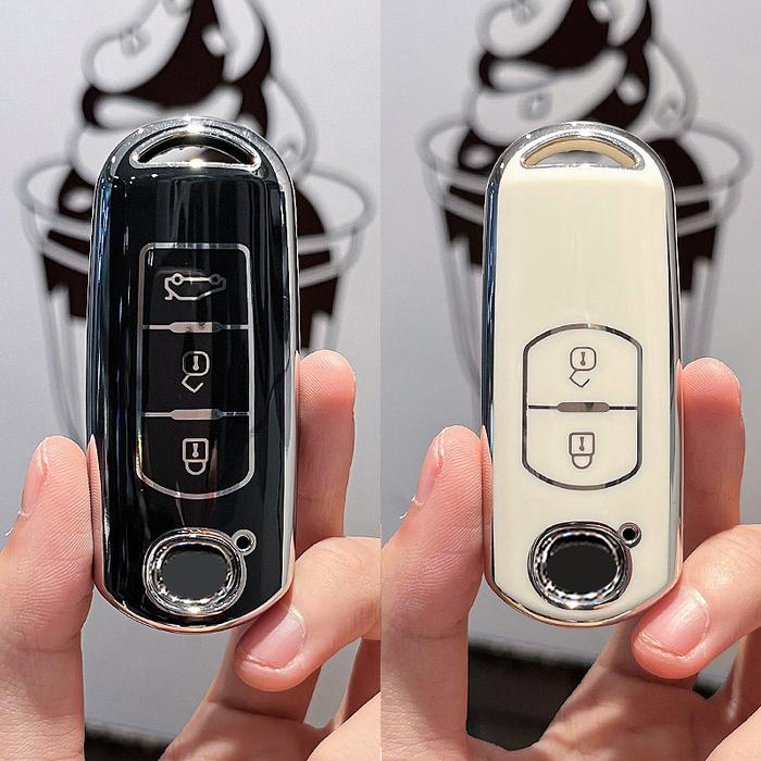 AKSESORIS MOTOR New Tpu Car Remote Key Case Cover for Mazda 2 3 6 Atenza Axela Demio CX-5 CX5 CX-3 C