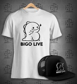 PAKETAN KAOS DAN TOPI BIGO LIVE