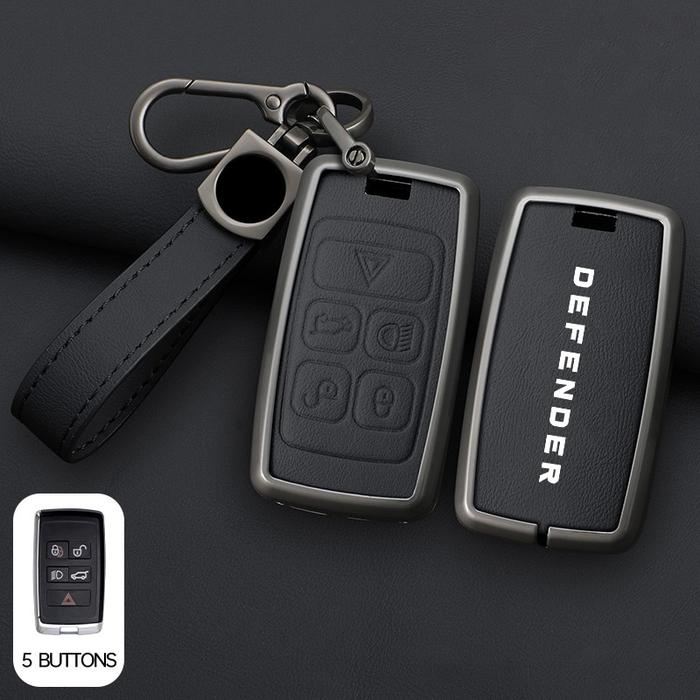 AKSESORIS MOTOR New Zinc Alloy Car Remote Key Cover Case for Land Rover Defender Range Rover Sport D