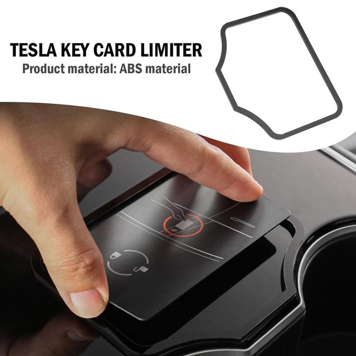 AKSESORIS MOTOR Car Engine Start Card Key Trim Frame Holder Fixer Limiting for Tesla Modified Acryli