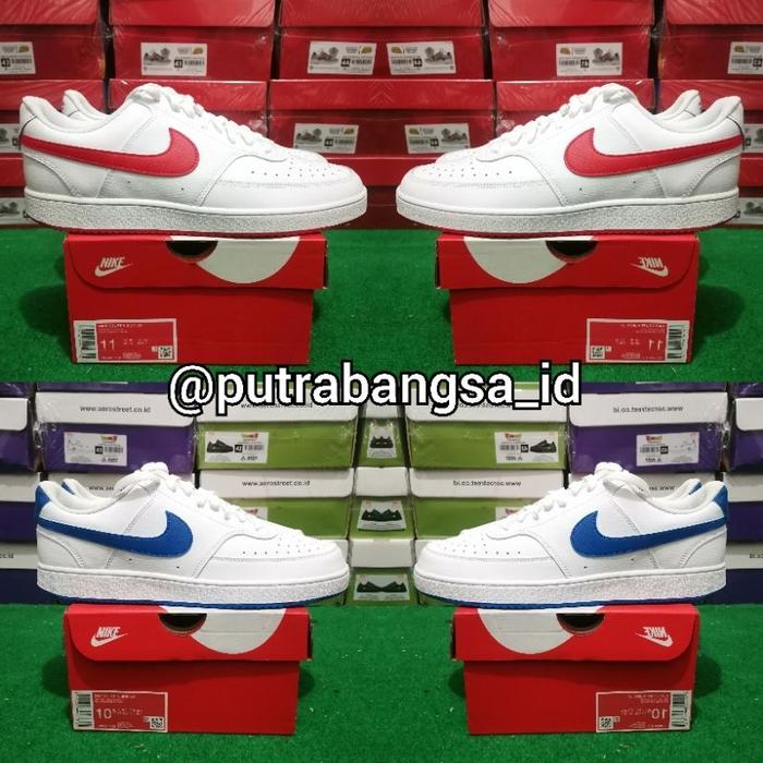 (New) Nike Court Vision Low White Blue 100% Original Sneakers Casual Pria Wanita // Adidas Grand Cou
