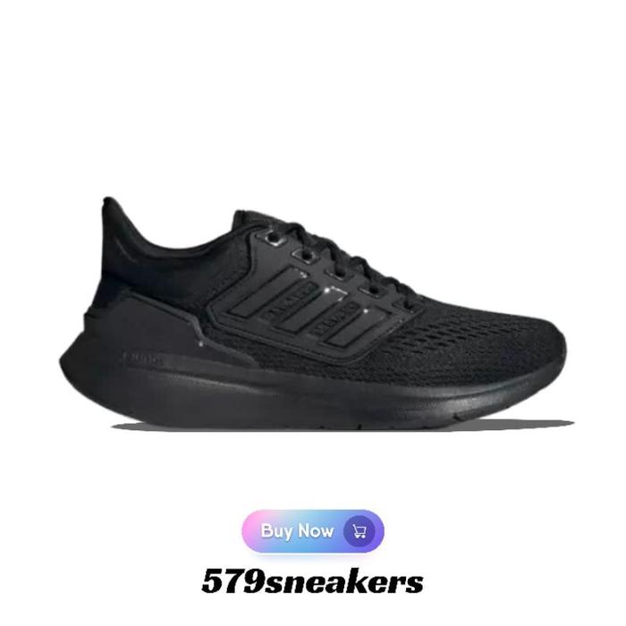 (New) Sepatu Running Adidas Eq21 Run Full Black / Triple Black Original 100% - Sepatu Adidas Eq21 Or