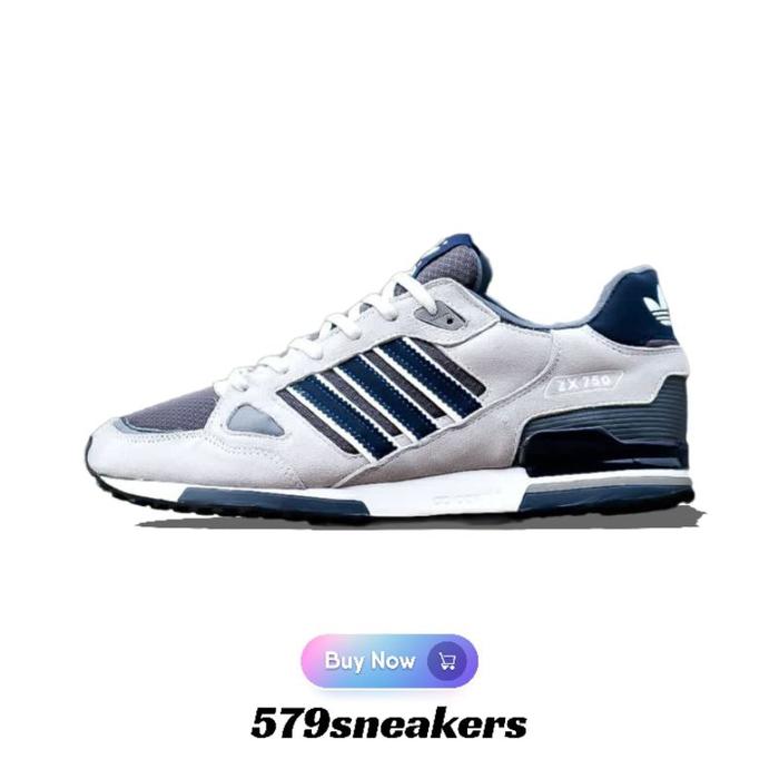 (New) Sepatu Adidas Zx750 Grey Navy Men'S Original 100% - Sepatu Adidas Zx 750 Original