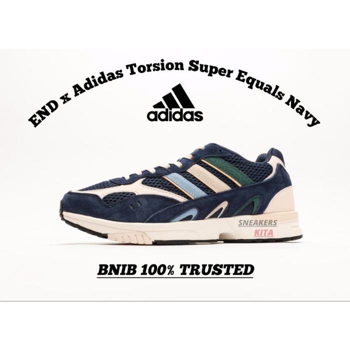 (New) [Rare Item] Sepatu Adidas Torsion Super X End Equals Navy Id7588 Bnib 100% Authentic