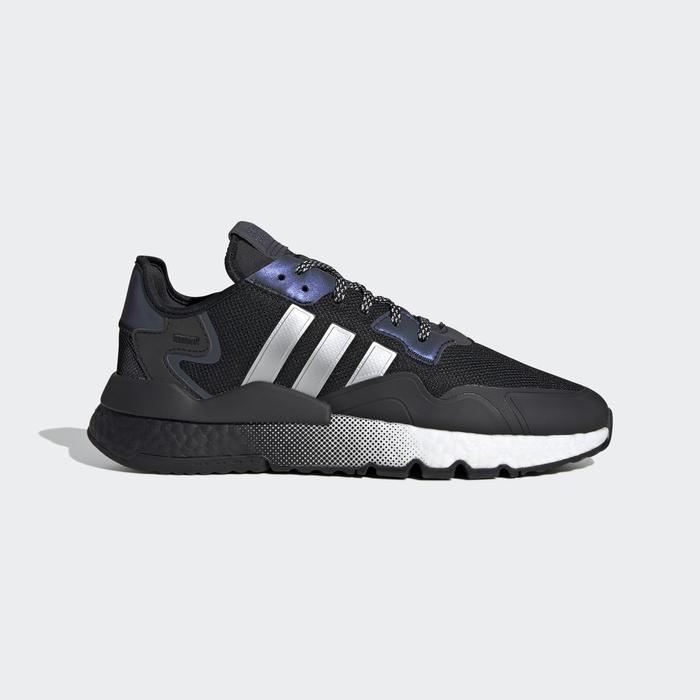 (New) Sepatu Sneakers Pria Adidas Nite Jogger 3M Black Metalic Silver Original 100% - Ef5403