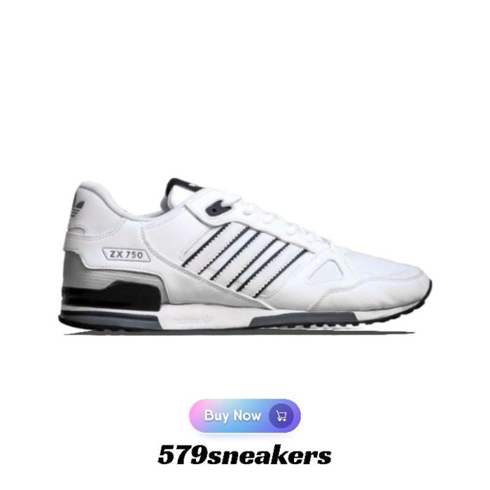 (New) Adidas Zx750 Sneakers Unisex White Black Original 100% - Sepatu Adidas Zx 750 Original