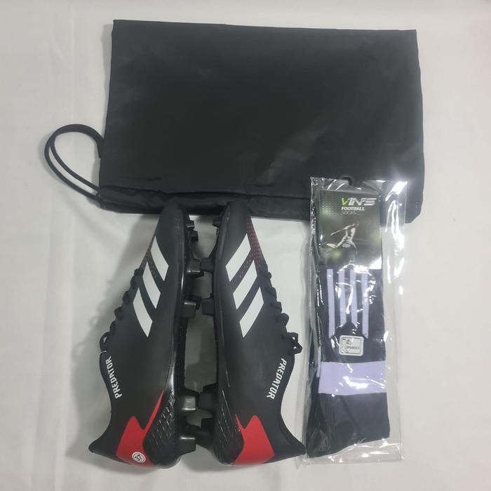 (New) Sepatu Bola Anak Adidas Predator Paket Komplit + Kaos Kaki + Tas + Dus Box. Promo !!! Bisa Cod