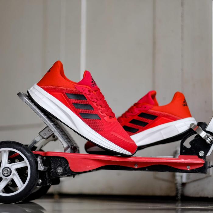 (New) Sepatu Olahraga Pria Wanita Adidas Duramo Sl Red Black Sol White | Bnwb | Sepatu Lari | Sepatu