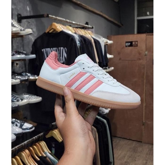 (New) Sepatu Samba Og White Pink Premium Mirror 1 : 1 Ori