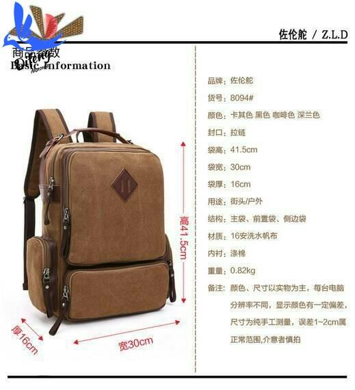 Tas Backpack ransel pria Tas Backpack laptop Tas Backpack punggung Tas Backpack canvas