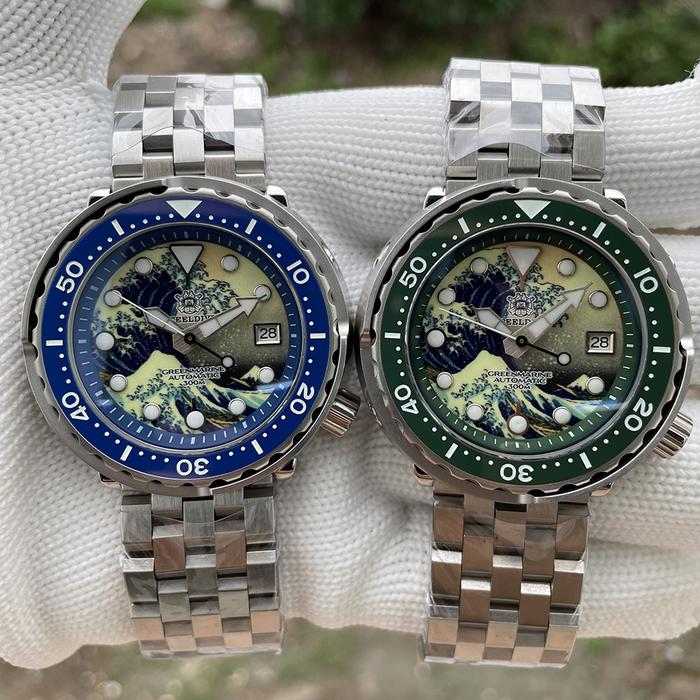 1pcs STEELDIVE Kanagawa SD1975J Jam Tangan Penyelam Tuna 47.5Mm Casing
