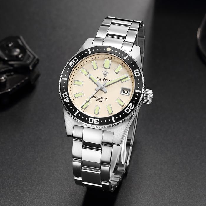 CADISEN C8207 Men's Watch 38mm 20 Bar Diver Vintage NH35A Movt