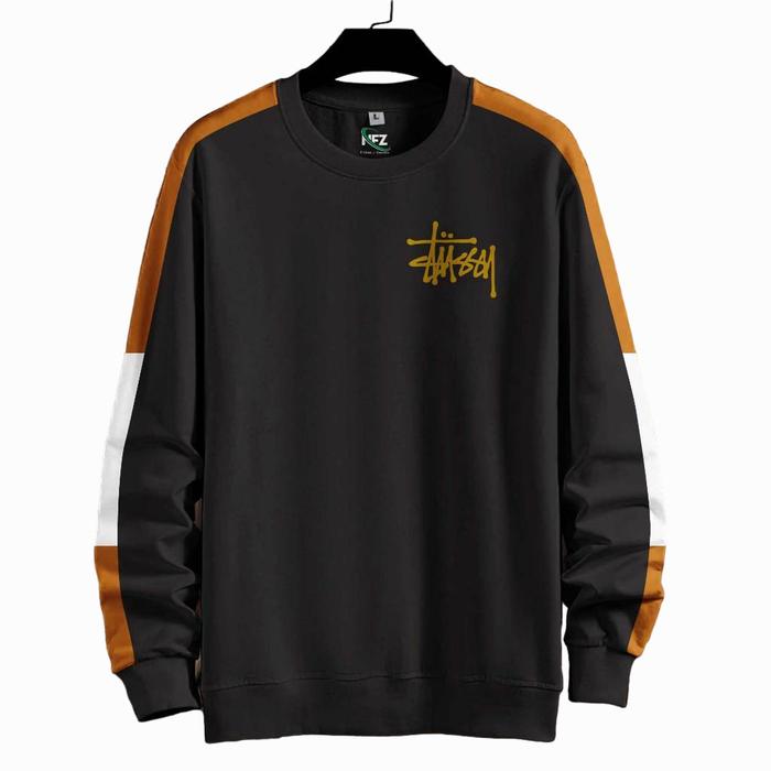 STUSSY Sweater Crewneck Simple Basic Fleece Unisex Bigsize S M L XL XXL XXXL XXXXL XXXXXL