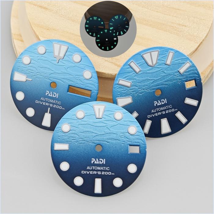 Seiko Mod Dial Prospex Padi Sea Wave Blue NH35 28.5mm (ada pilihan Steril dan S logo Dial)