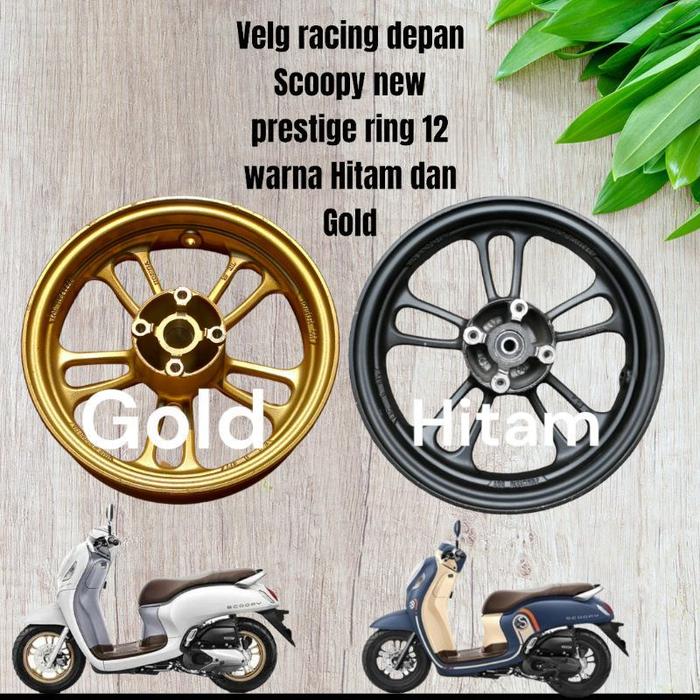 Velg pelek racing depan belakang scoopy new 2020 2021 K2F Hitam Gold Silver