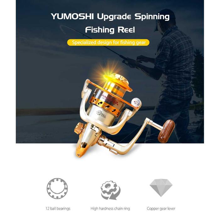 YUMOSHI REELSKING Reel Pancing Spinning 12 Ball Bearing - EF9000