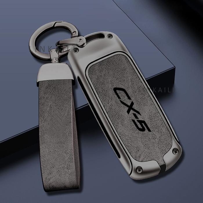 AKSESORIS MOTOR Suitable for Mazda CX-5 2013 2014 2015 2017 2019 zinc alloy car key case leather hig