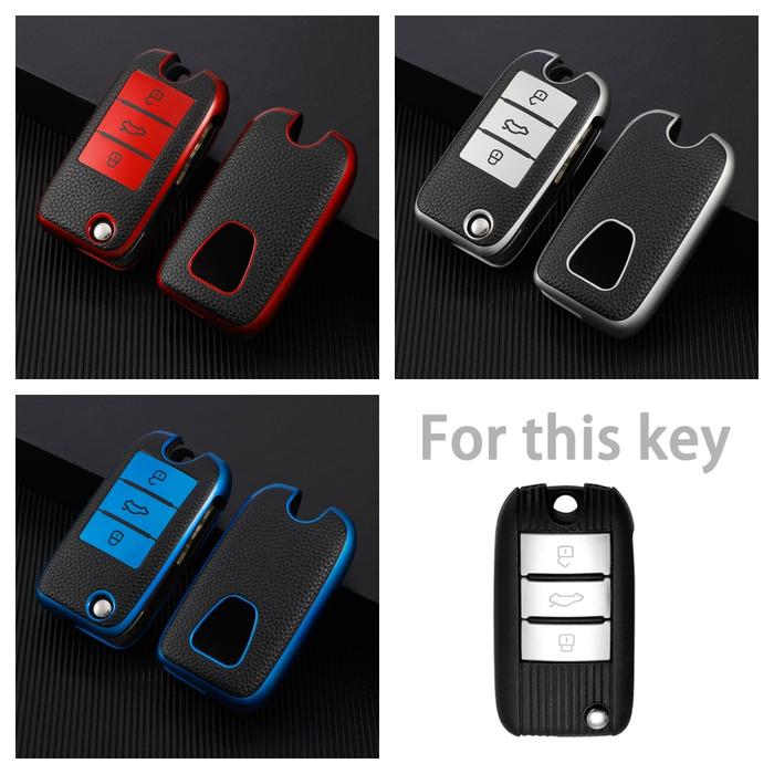AKSESORIS MOTOR For Roewe RX5 MG3 MG5 MG6 MG7 MG ZS GT GS 350 360 750 TPU Leather Car Flip Key Case 