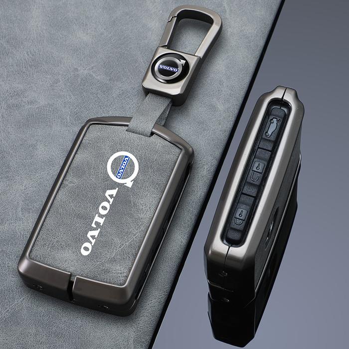 AKSESORIS MOTOR Zine Alloy Leather Car Key Case Shell Cover For Volvo S60 S90 XC40 XC60 XC90 V60 V90