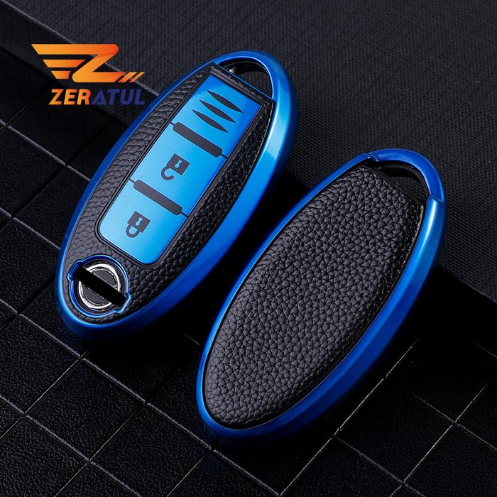 AKSESORIS MOTOR 3 buttons TPU Car Key Cover Case for Nissan Micra Murano Juke Alissa Pulsar X-trail 