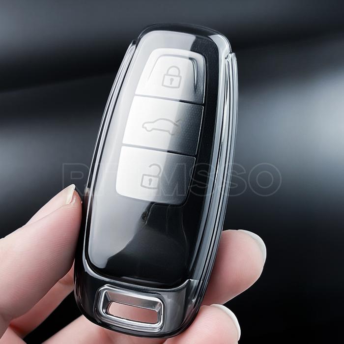AKSESORIS MOTOR Soft TPU Car Remote Key Cover Case For Audi A3 A4 B9 A6 C8 A7 S7 4K A8 D5 S8 Q7 Q8 S