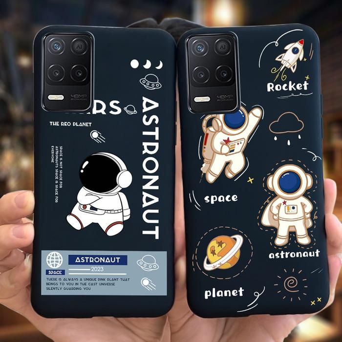 For Realme 8 5G Case Realme 8 Pro Cute Astronaut Cover Slim TPU Soft Silicone Phone Case For Realme