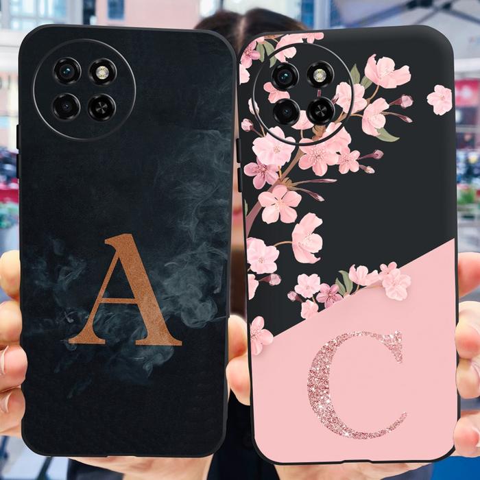 For ITEL S23 S665L Case Popular Flower Letters Silicone Soft Phone Back Cover Shockproof Shell For I