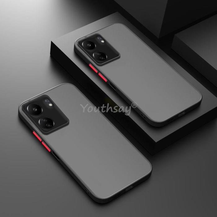 For Xiaomi Redmi 13C Case Silicone Translucent Matte Rubber Protector Case Redmi 13C 12C 12 Case Red