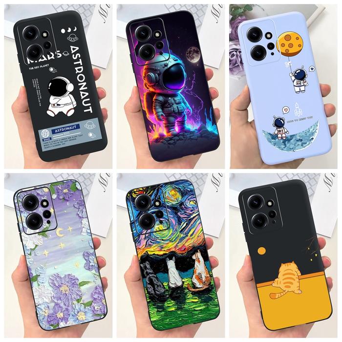 For Xiaomi Redmi Note 12 4G 2023 Case Global Cute Astronaut Silicone TPU Phone Case For Xiomi Redmi