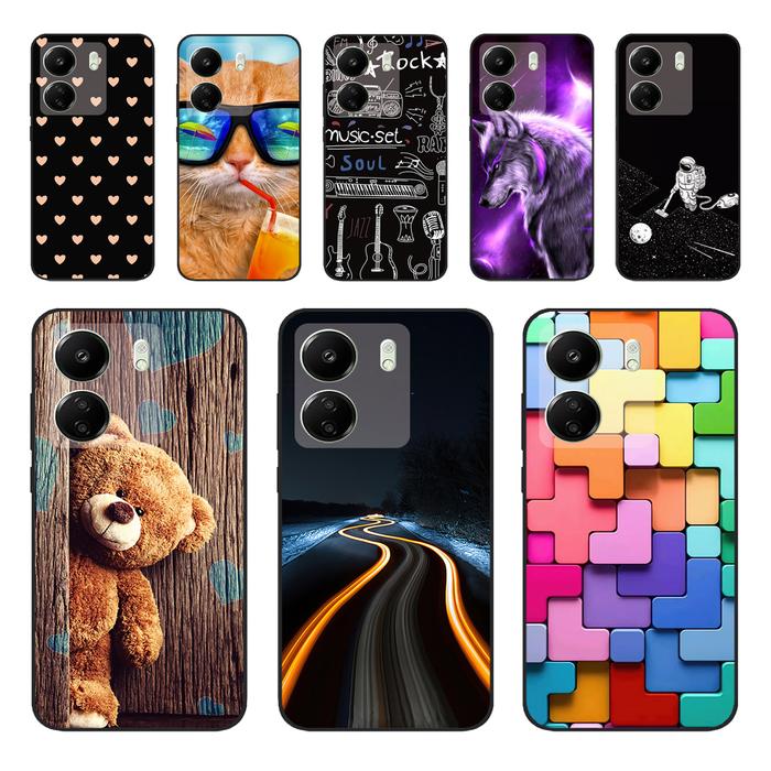 Case For Redmi 13C Coque TPU Soft Silicone Fashion Phone Funda For Xiaomi Redmi 13C Case Bumper Back