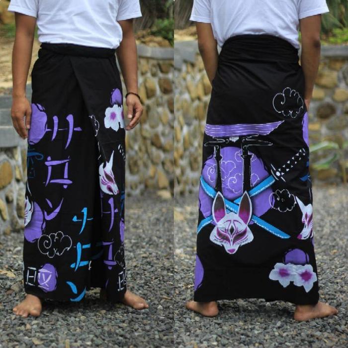 Sarung Akatsuki Lukis Sobat Gurun Cyberpunk Tretan Muslim Shinobi