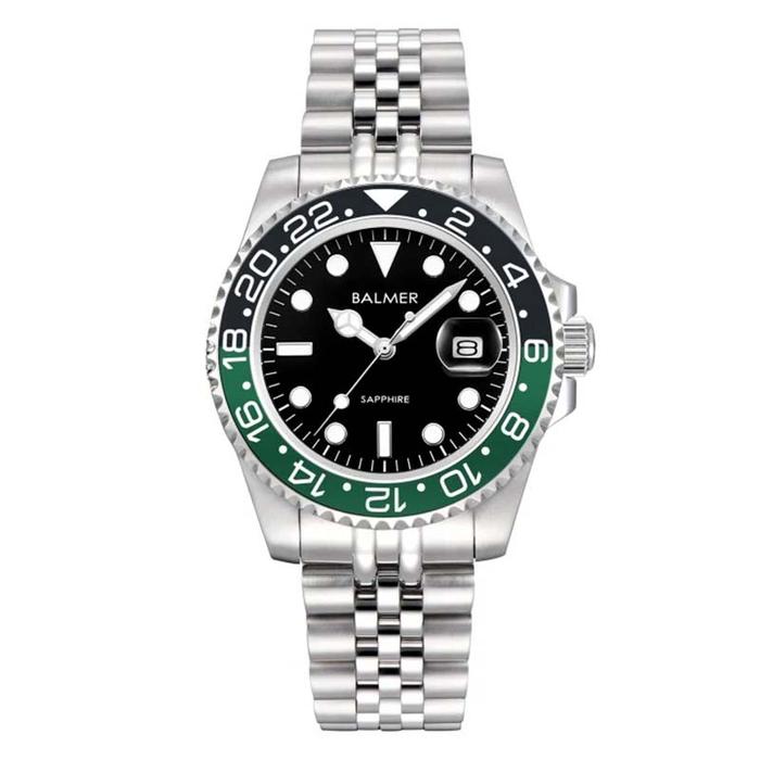 JAM TANGAN PRIA BALMER B.8133 JAM BALMER ORIGINAL 8133 SILVER GREEN BLACK DIAL