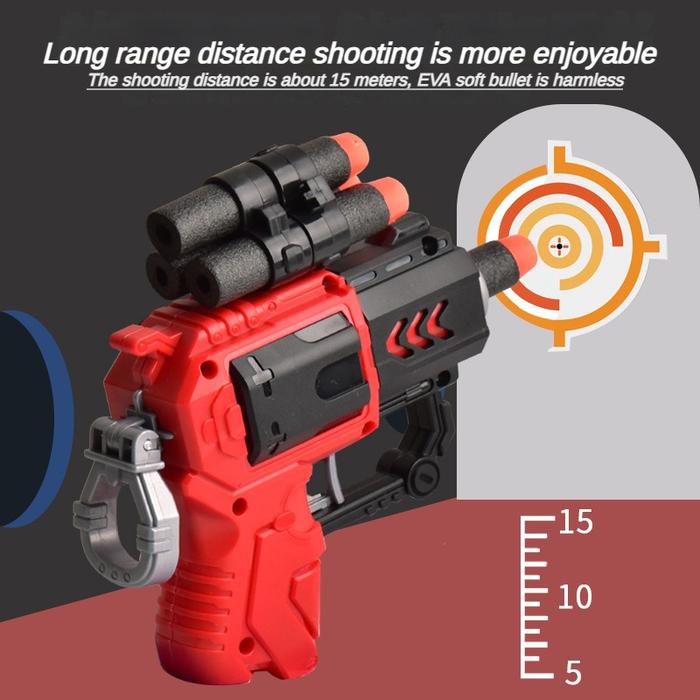 Mini Soft Bullet Gun Manual EVA Bullet Funny Parent-child Interactive Battle Toy Prop with Little To