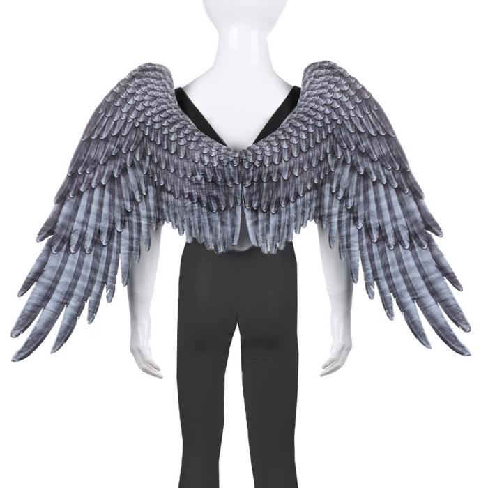 Halloween 3D Angel Wings Costume With Elastic Straps Halloween Party Mardi Gras Feather Wing Adult K