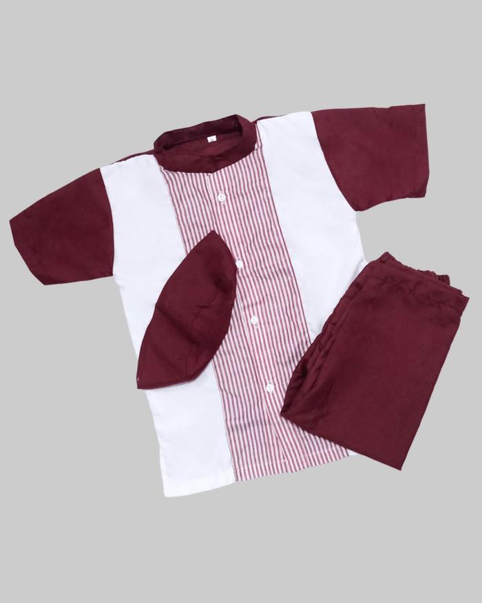 Free Ongkir Baju Muslim Koko Jubah Pakistan Liss Warna Abu-Abu Anak 1-12 Tahun (Bonus Peci) Terbaru 