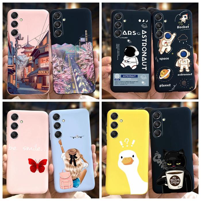 For Samsung Galaxy M14 5G Case SM-M146B Cover Fashion Astronaut Girls Soft Silicone Phone Case For S