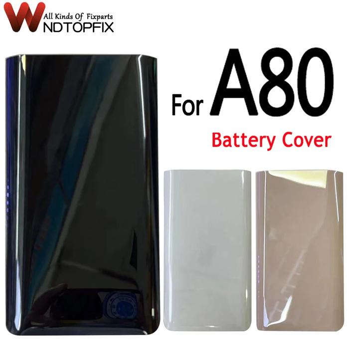 New For Samsung Galaxy A80 Back Battery Cover Glass Housing Cover Door Rear Repair Parts For Samsung