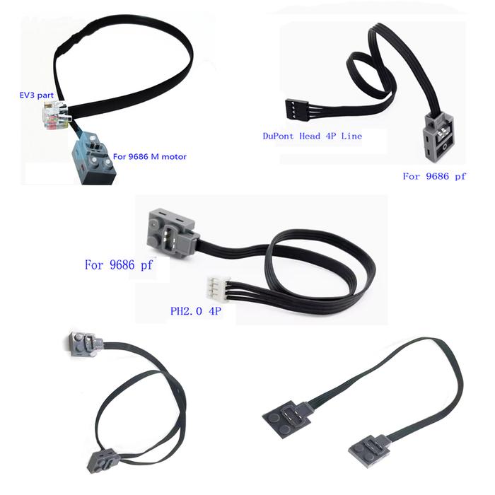 Power Functions 9686 PF Electronic Extension Cable Building Block Compatible lego 4P PH2.0 Ev3 Kids 
