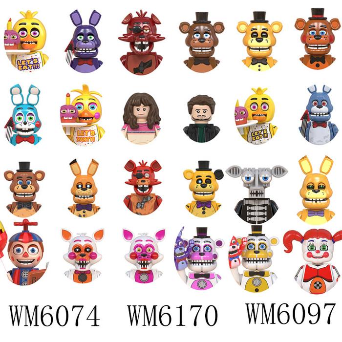 FNAF WM6170 WM6074 WM6097 Five Nights At Freddys Building Blocks Bricks Dolls Mini Action Toy Figure
