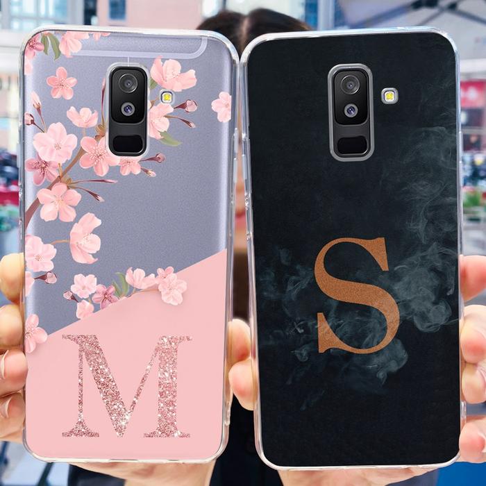 For Samsung Galaxy A6 Plus 2018 Case Samsung A6 (2018) A 6 A6Plus A605G A600F Fashion Letter Soft Si