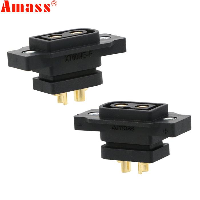 5pcs Amass XT60NE-F Female Battery Connector Fixable High Current Gold Plated Plugs for Rc Drone Air