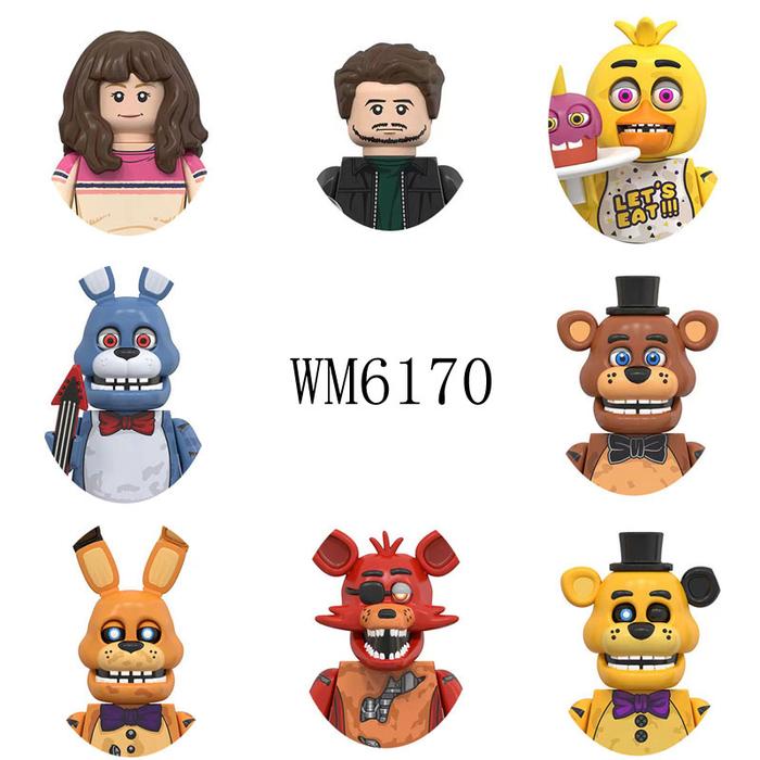 Cartoon FNAF WM6170 Five Nights At Freddys Building Blocks Bricks Dolls Mini Action Toy Figures Asse