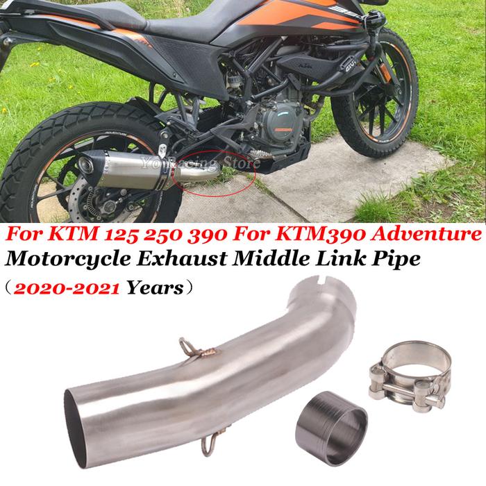 Motorcycle Exhaust System Middle Link Pipe Muffler Escape For KTM250 KTM DUKE 250 390 KTM390 Adventu