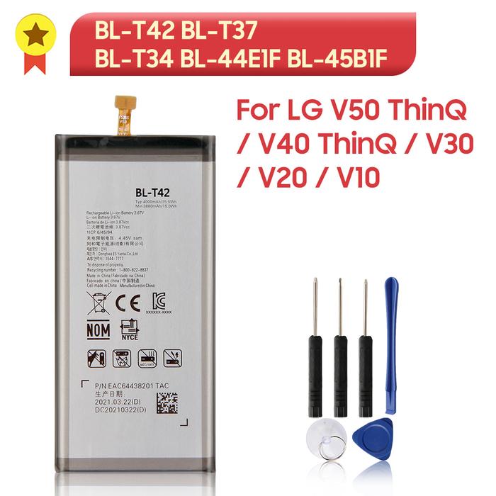 Original Replacement Phone Battery For LG V60 V50 V40 V30 V20 V10 ThinQ 5G ThinQ Q710 H930 H990N H96