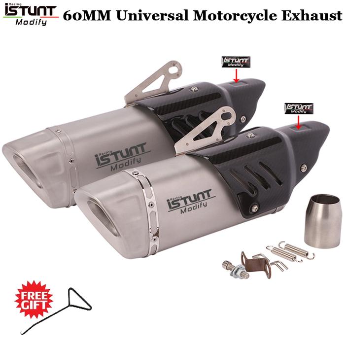 51MM 60MM Universal Motorcycle Exhaust Pipe Modified Escape Moto For R1 R6 Z650 Z800 ER6N CBR1000RR