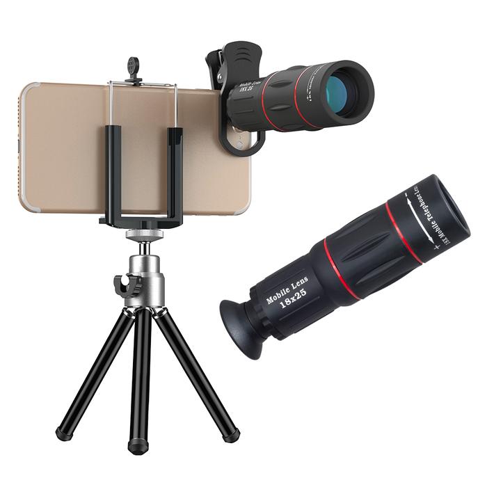 APEXEL 18X25 Monocular Zoom Telephoto Mobile Phone Lens With Tripod For Camping Tourism Portable Spo