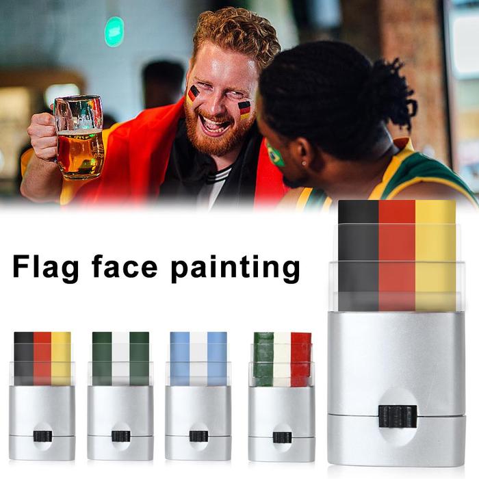 Country Flag Face Paint Stick Body Tattoo Colored Pigment Fluorescent Crayon Pen Party Kid Adult Soc