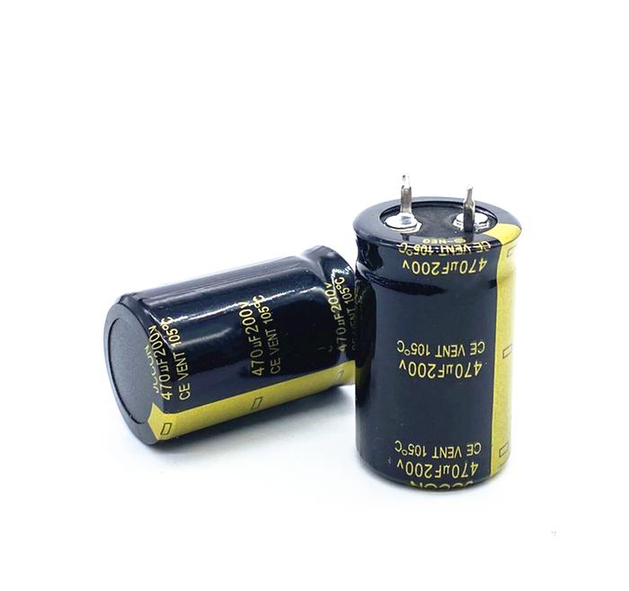 2pcs/lot 200V 470UF Radial DIP Aluminum Electrolytic Capacitors size 22*40mm 470UF 200V Tolerance 20