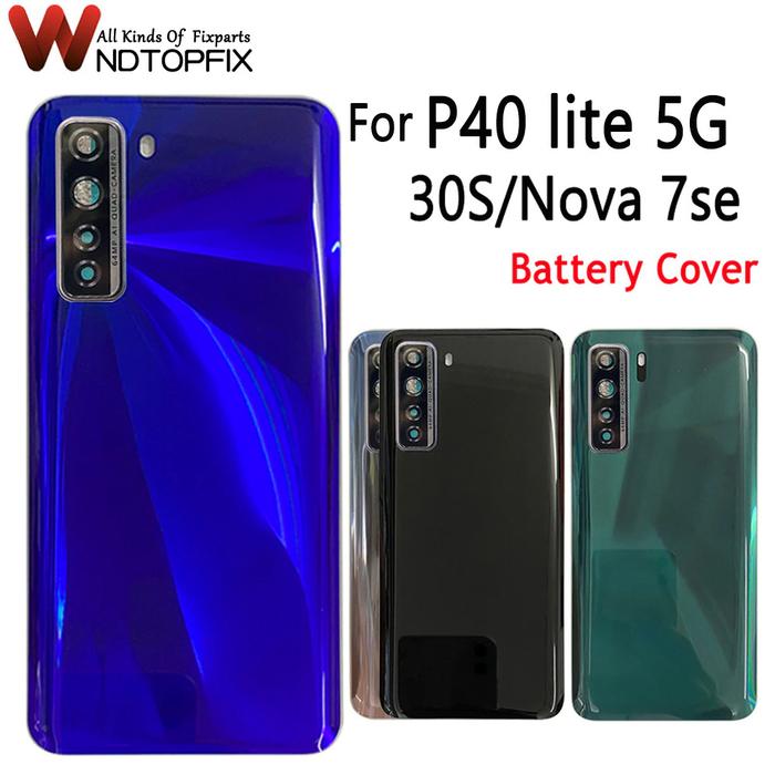 6.5" For Huawei P40 lite 5G Back Cover Russia Version For Huawei Honor 30S CDY-AN90 Battery Cover Re